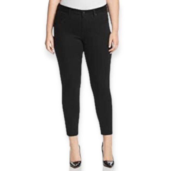 Lucky Brand 16W Jeans Lolita Crop Womens Stretch Skinny Mid Rise Black - Picture 1 of 13